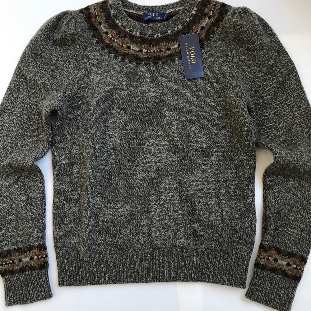 Polo Ralph Lauren wool fair isle sweater NWT